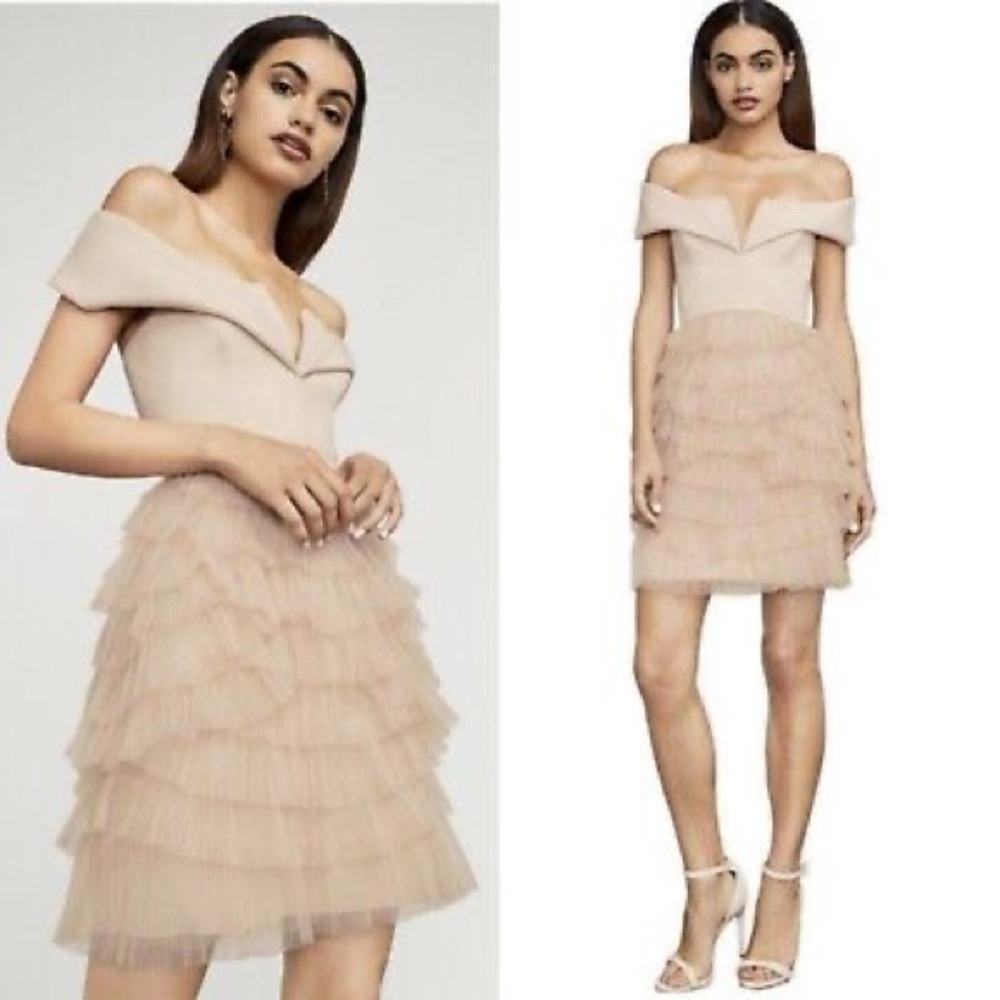 Elegant Pink Ruffled Dress